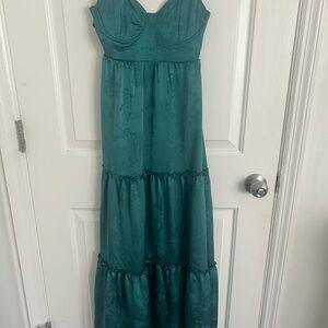 Elegant Teal Maxi Dress